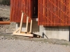 Die Vandalen haben im März 2012 zugeschlagen und die provisorische Brücke beschädigt.