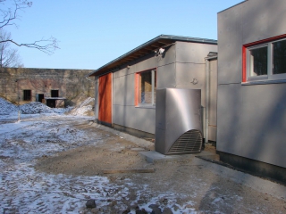 Fertig installierte Wärmepumpe